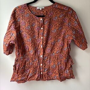 Madewell Blouse with Side Strings for Cinching